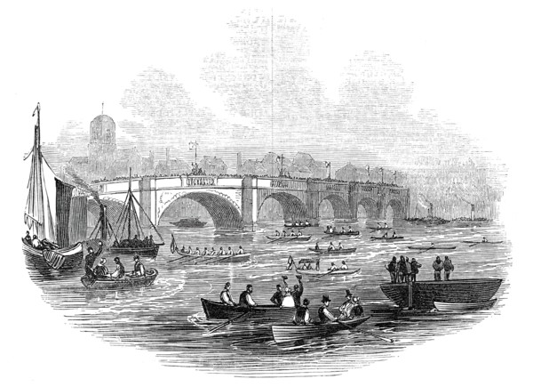 The Newcastle Boat Race, 1845. Creator: Unknown.