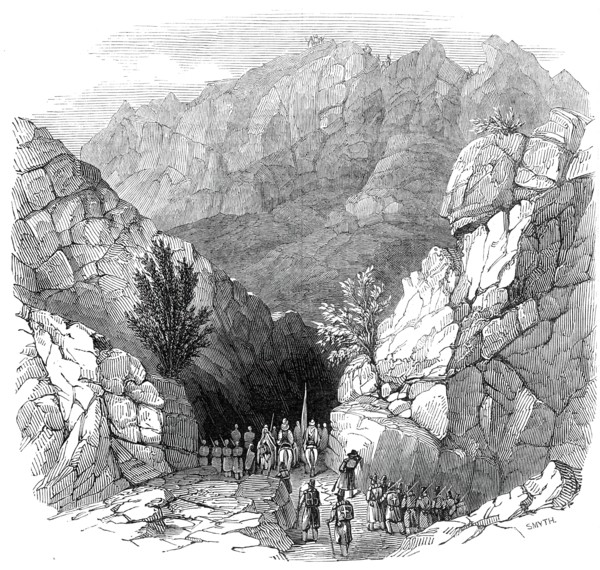 Algeria - passage of the Iron Gates, 1845. Creator: Smyth.