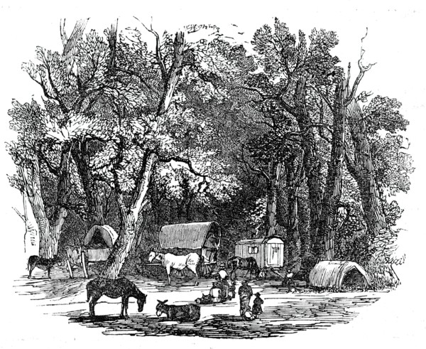 Gipsies in the park, 1844. Creator: Unknown.