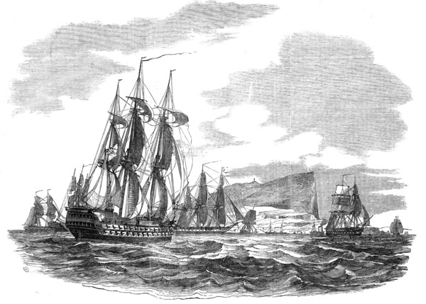 The British Fleet off Gibraltar, 1844. Creator: Unknown.