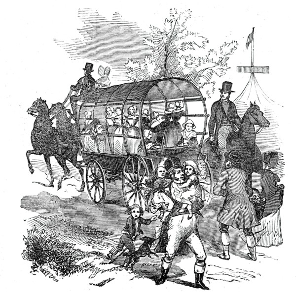 The Road - wagons, etc, 1844. Creator: Unknown.