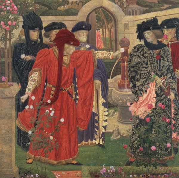 Choosing The Red and White Roses in the Temple Garden, 1910. Creator: Harry Payne.
