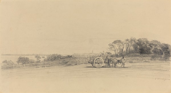 L'Ile aux Moines with Figure and Cart