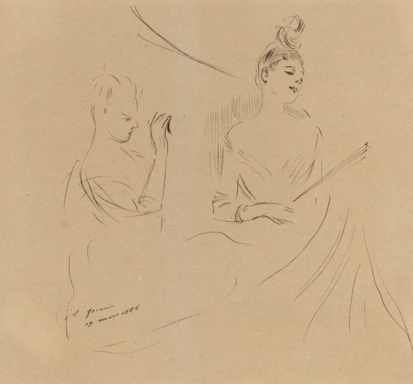 Two Ladies in a Loge