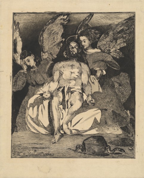 Dead Christ with Angels