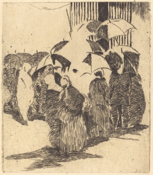 Line in Front of the Butcher Shop