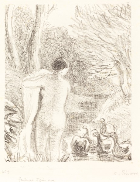 Gardeuse d'oies nue