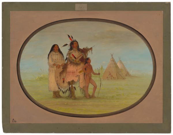 A K'nisteneux Warrior and Family