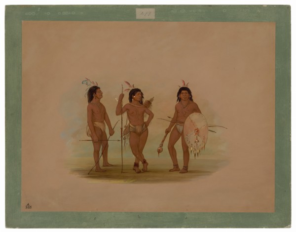 A Puelchee Chief and Two Young Warriors