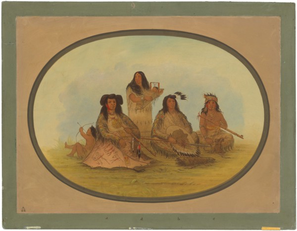 The Sioux Chief with Several Indians