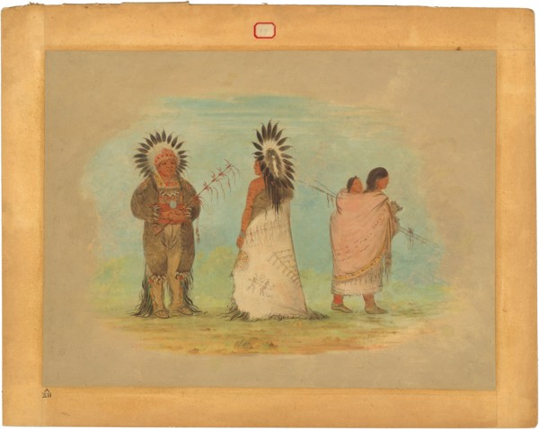 Two Ottoe Chiefs and a Woman