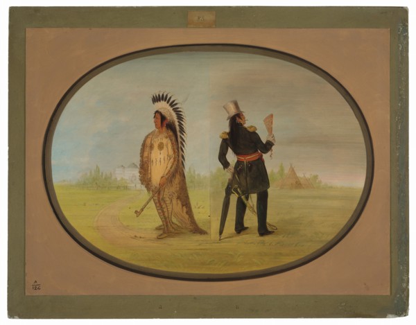 Assinneboine Chief before and after Civilization