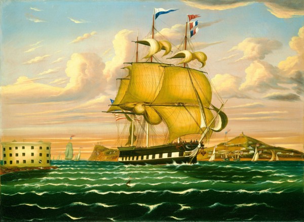 Packet Ship Passing Castle Williams