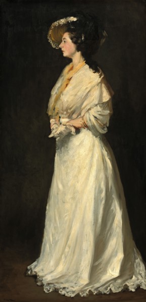 Young Woman in White