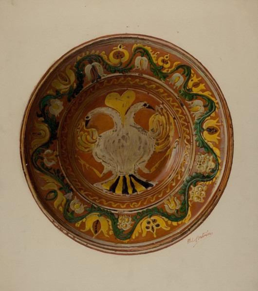 Pa. German Dish, c. 1938. Creator: William L Antrim.