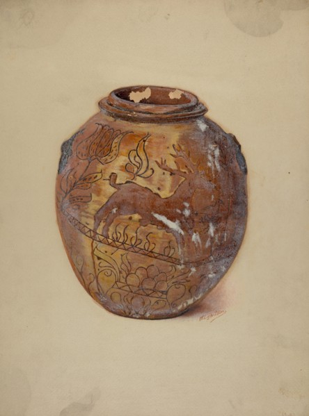 Pa. German Jar, c. 1937. Creator: William L Antrim.