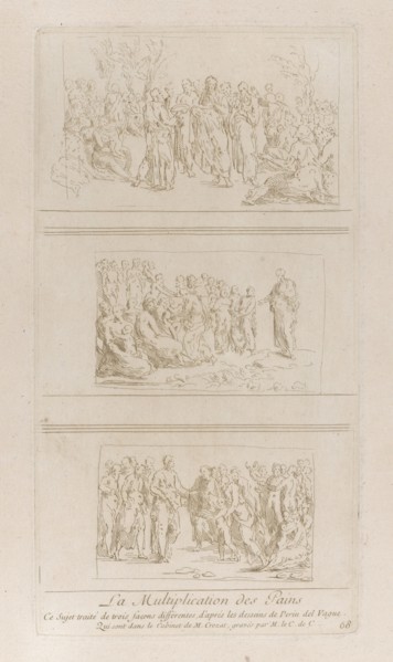 Three separate studies for the miracles of the loaves