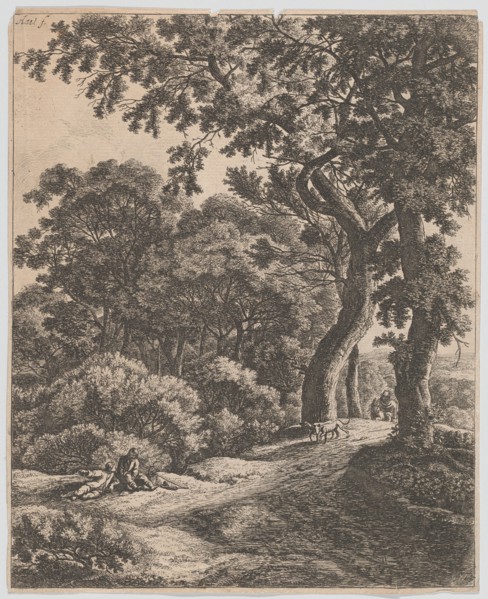 Two Travellers Resting in the Woods