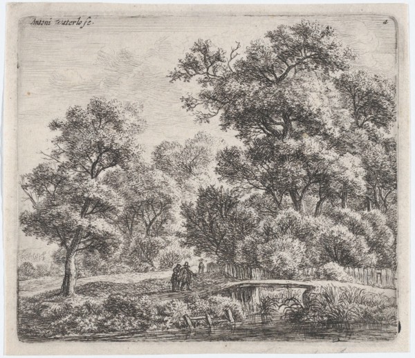 A Man and a Woman Near a Small Bridge