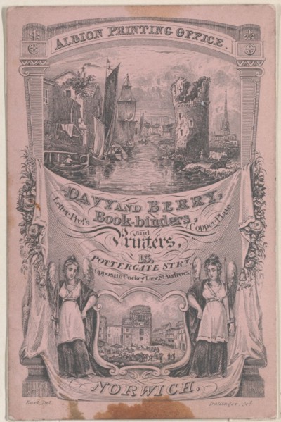 Trade card for Davy and Berry