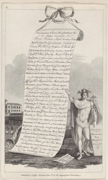 Trade Card for Miscellaneous Professions &c.