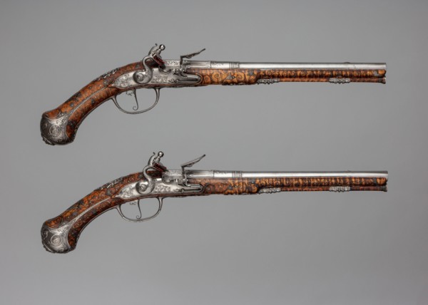 Pair of Flintlock Pistols Made for Christian Ernst