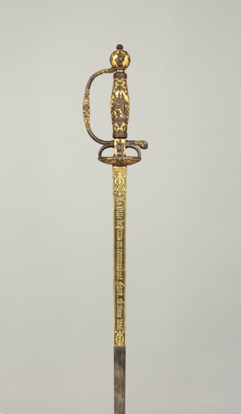 Smallsword Presented by the City of Paris to Commandant Ildefonse Favé