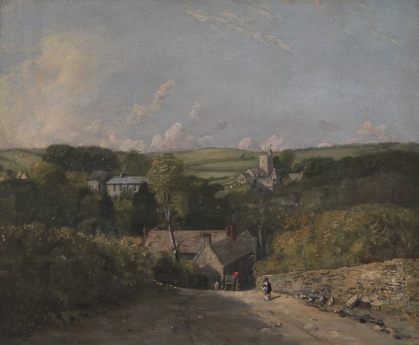 Osmington Village;View of Osmington Village with the Church and Vicarage;Osmington Village, with the Church and Vicarage, 1816 to 1817.