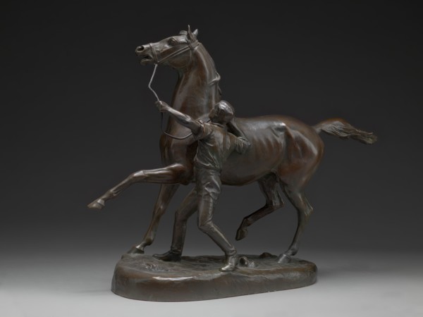 Horse and Stable Lad;Stable Lad and Horse, ca. 1890.