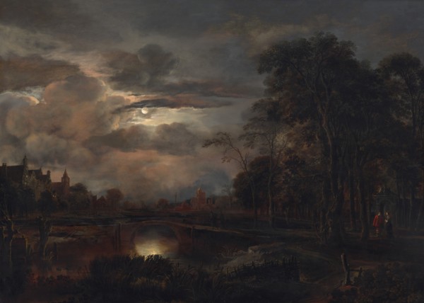 Moonlit Landscape with Bridge, probably 1648/1650.