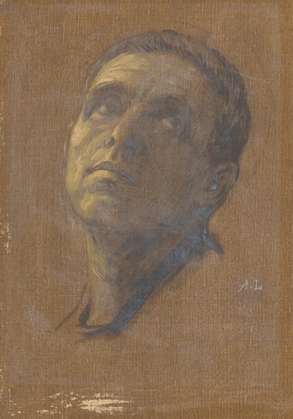 Head of a Man with Upturned Eyes, late 19th-early 20th century.