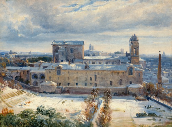 Santa Trinità dei Monti in the Snow, 1825/1830.