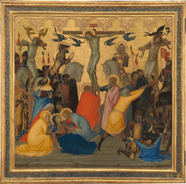 Scenes from the Passion of Christ: The Crucifixion [middle panel], 1380s.