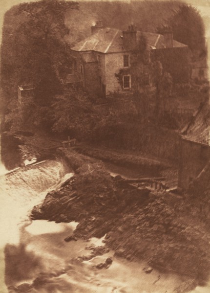 Colinton Manse and weir, with part of the old mill on the right, 1846.