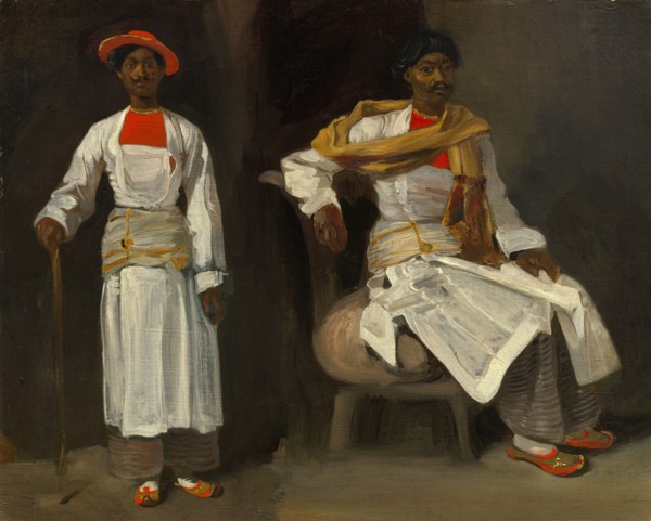 Two Studies of an Indian from Calcutta, Seated and Standing, c. 1823/1824.