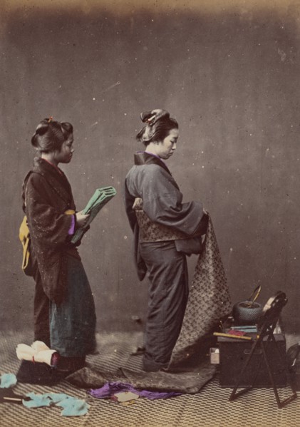Putting on the Obi or Girdle, 1868.