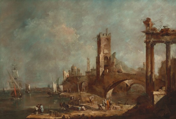 Capriccio of a Harbor, c. 1760/1770.
