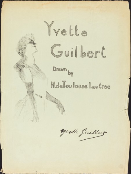 Cover, Yvette Guilbert, 1898.