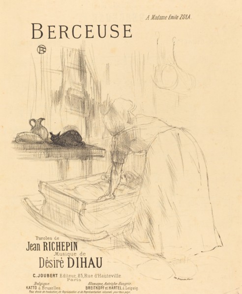 La Berceuse, 1895-1896. Songsheet for Richepin and Dihau.