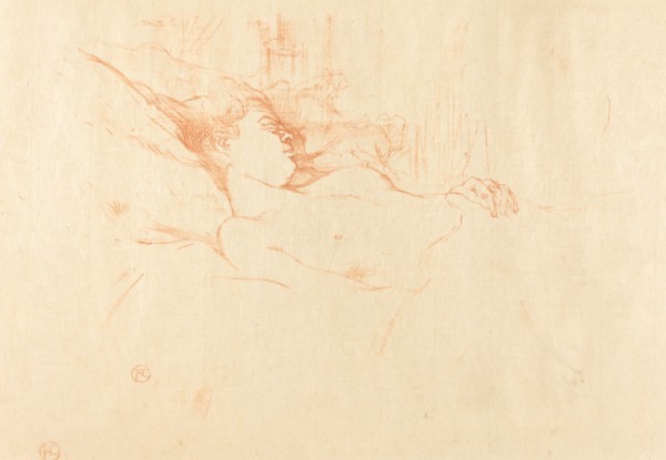 Sleep (Le sommeil), 1896. Observations of daily life inside a Parisian brothel where Lautrec resided.