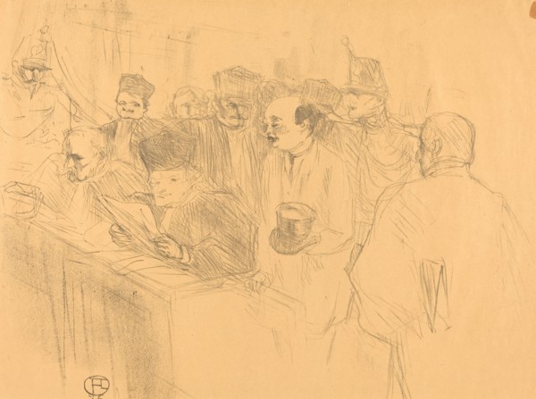 Soudais Deposition (Déposition Soudais), 1896. Getuigenis van Soudais giving evidence during the deposition of Emile Arton
