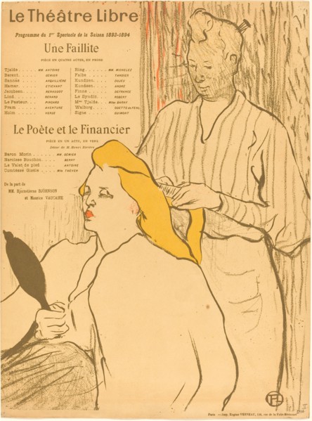 The Hairdresser - Program for the Theatre-Libre (Le coiffeur - Programme du Théatre-Libre), 1893.