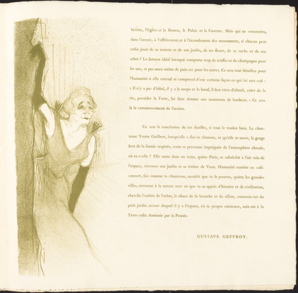Yvette Guilbert, 1894.