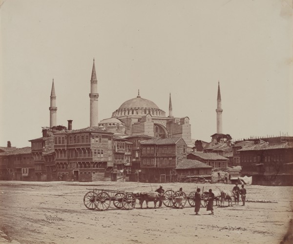 Hagia Sophia from Place l'Hippodrome, 1857.