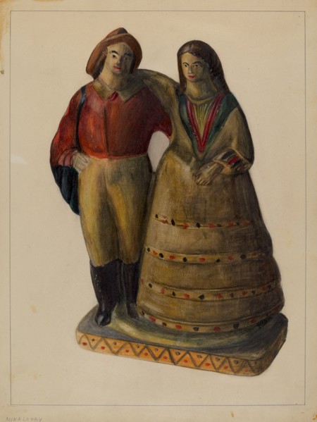 Fisherman and Woman, c. 1937.