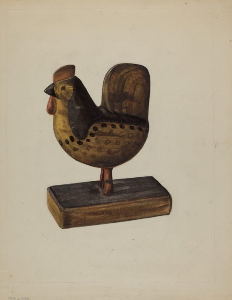 Pa. German Toy Rooster, c. 1937. Creator: Mina Lowry.
