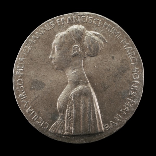Cecilia Gonzaga, 1426-1451, daughter of Gianfrancesco I [obverse], 1447.