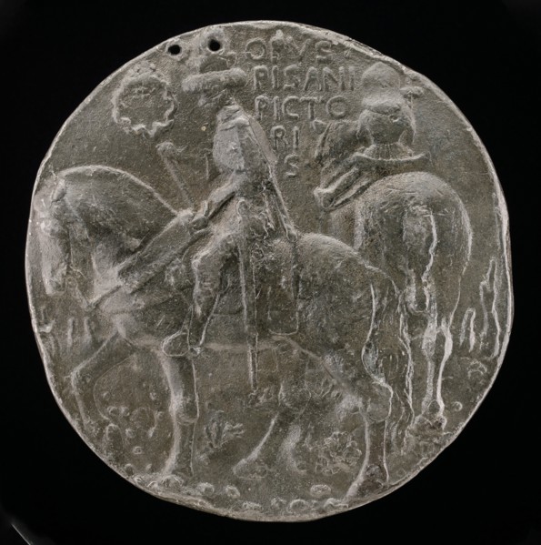 Gianfrancesco Riding in a Rocky Landscape, with a Companion [reverse], c. 1439.