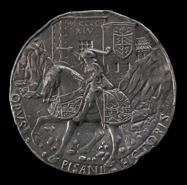 Sigismondo on a Charger before a Fortress [reverse], 1445.