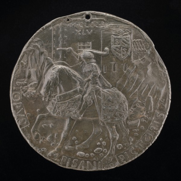 Sigismondo on a Charger before a Fortress [reverse], 1445.